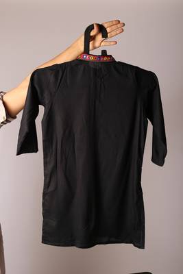 Navratri black rayon kurta set for boys 4