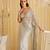 White embroidered organza saree