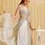 White embroidered organza saree