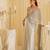 White embroidered organza saree