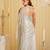 White embroidered organza saree