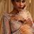 Gold plain satin saree