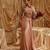 Gold plain satin saree
