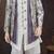 White jackard & banarasi silk indo western with silk dupion dhoti for kids