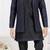 Black banarasi silk indo western with silk dupion pajama for kids