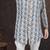 White jackard sherwani with silk dupion pajama for kids