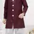 Marron imported silk sherwani with silk dupion dhoti for kids