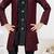 Marron kasak zari jackard & banarasi silk indo western with silk dupion pajama for kids
