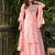 Cotton cambric dyed kurti-skirt-dupatta  set