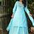 Cotton cambric dyed kurti-skirt-dupatta  set
