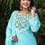 Cotton cambric dyed kurti-skirt-dupatta  set