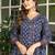 Cotton cambric printed anarkali kurti-pant-dupatta set