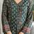 Cotton cambric printed anarkali kurti-pant-dupatta set