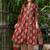 Cotton printed angrakha kurti-pant-dupatta set