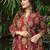 Cotton printed angrakha kurti-pant-dupatta set