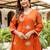 Cotton satin a-line kurti-pant-dupatta set