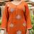 Cotton satin a-line kurti-pant-dupatta set