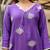 Cotton satin a-line kurti-pant-dupatta set
