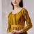 Mustard color poly georgette anarkali digital printed gown