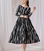 Black color poly georgette anarkali digital printed gown