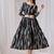 Black color poly georgette anarkali digital printed gown