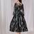 Black color poly georgette anarkali digital printed gown