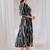 Black color poly georgette anarkali digital printed gown