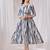 White color poly georgette anarkali digital printed gown