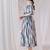 White color poly georgette anarkali digital printed gown