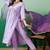 Purple Chanderi Silk Embroidery Work Kurta Pant with Dupatta Set