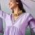 Purple Chanderi Silk Embroidery Work Kurta Pant with Dupatta Set