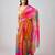 Multicolor printed crepe saree