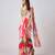 Multicolor printed georgette saree