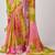 Pink  printed chinon saree