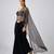 Black plain net saree