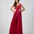 Red plain nylon saree