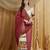 Riva enterprise women's designer embroidery georgette saree with unstitched blouse