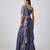 Blue printed nylon saree
