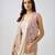 Ivory  printed nylon saree with jacket