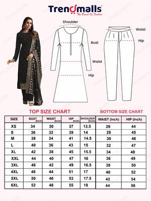 Black Georgette Embroidery Sequence Work Kurta Pant with Dupatta Set For Women 6