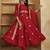 Red Chanderi Silk Embroidery Work Kurta Pant with Net Dupatta For Women