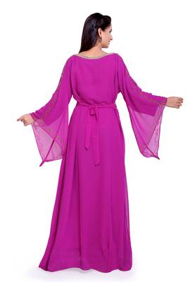  Onion Color Gold-Embroidered Stitched Kaftan Festive & Wedding Wear 5