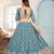 TEAL BLUE EMBROIDERED sequin WORK LEHENGA choli