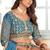 TEAL BLUE EMBROIDERED sequin WORK LEHENGA choli
