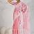 Light pink thread work soft burberry saree