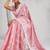 Light pink thread work soft burberry saree