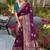 purple color dola silk blend saree