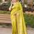 parrot green color dola silk blend saree