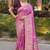 rose pink color dola silk blend saree