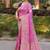 rose pink color dola silk blend saree